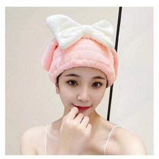 (1+1) 드라이 헤어 캡 슈퍼 흡수성 및 속건성 흡수성, 레드+레드, 1세트