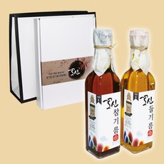 국산 - 꼬신 통참깨100% 참기름250ml+들기름250ml 고급선물세트, 국산고급-참기름250ml+들기름250ml