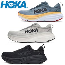 HOKA 통기성 미끄럼 방지 쿠션 스포츠 러닝화 본디 8 로드 러닝화 남성 스포츠 신발 라이프스타일 야외 스니커즈
