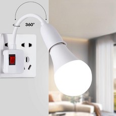 선없는 조명등 콘센트등 LED 조명 스위치 플러그 램프 3W, 따뜻한 LED 전구
