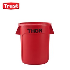 트러스트 Thor 토르 원형 컨테이너 플라스틱 용기 121L(바디만), 빨강, 1개