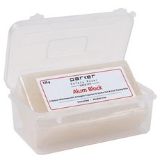 Parker Safety Razor의 대형 명반 블럭 여행용 케이스 포함(125 g / 4.4 oz.) - 살균 성분이 있는 천연 애프터셰이브