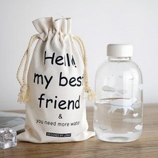 크리 에이 티브 고래 그라데이션 컬러 유리 물병 귀여운 바다 동물 병 600ml 캠핑 스포츠 병 투어 음료 용기 드롭 선박, 북극곰 600ml, 1개