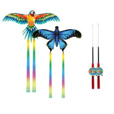 연 날리기 세트 50cm 대형 나비제비 독수리 낚시대 동물연 야외 소풍 Kite Set, A세트, 1세트