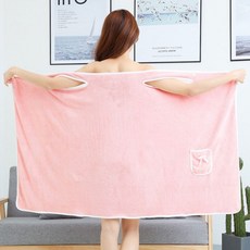 수지나 여성용 부드러운 수면 샤워가운, 1개, 핑크