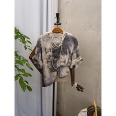 [여름신상 무배] 해피니스 스마일 나염 루즈핏 반팔 티셔츠