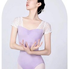 우아한 일상 연습 발레 댄스 레오타드 블랙 레이스 디자인 체조, C.S