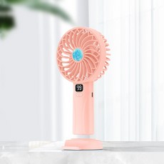 휴대용 선풍기 선풍기 미니 소형 USB 충전식 핸디형 손풍기 디지털 디스플레이 냉각, F106 디지털 디스플레이 - 스프레이 모델 - 벚꽃, 4000mA