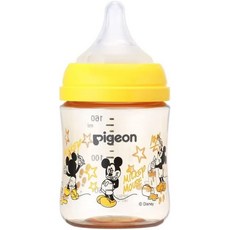 Pigeon Baby Bottle 피죤 디즈니 PPSU 젖병 0개월이상 옐로우 160ml, 1개