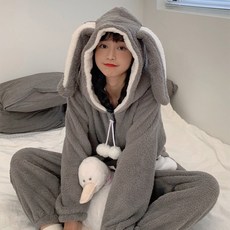 그레이 토끼 잠옷 동물잠옷 수면잠옷