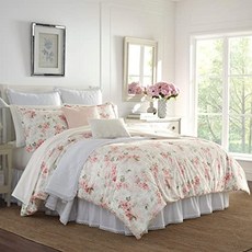 Laura Ashley (Laura Ashley) 홈 등나무 시리즈 럭셔리 슈퍼 소프트 침대보 올 시즌 고품질 3 종 침구 세트 스타일리시하고 절묘한 홈 데코레이 (King)