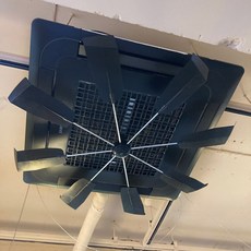 코어템코리아 올트팬 히터바람개비 에어컨바람개비 바람개비 무동력 날개 바람막이 천장형 공기순환팬, 올트팬(블랙), 1개