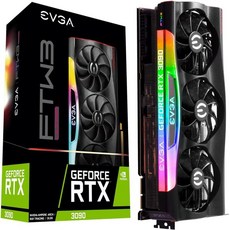 EVGA Ge포스 RTX 3090 FTW3 울트라 게이밍 24GB GDDR6X iCX3 테크놀로지 ARGB LED 엘이디 메탈 백플레이트 24G P5 3987 KR 갱신