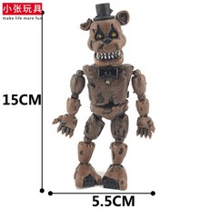 프레디 피자가게 피규어 시스터로케이션 세트 모음 키덜트 장난감 액션 피규어 관절 발광 굿즈, AV.페레디 한 벌