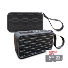 에듀플레이어 ER10 라디오+32GB SD카드 USB-C 휴대용 라디오 가정용 라디오 스피커 녹음기 효도라디오 FM라디오 블루투스스피커 USB MicroSD, 그레이