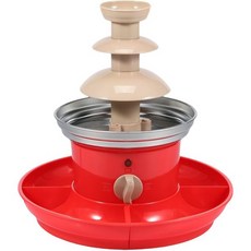 전기 초콜릿 분수 3겹 스테인리스 기계 탈부착 서빙 트레이 재미있는 녹는 17oz 과일 파티 게임용 용량