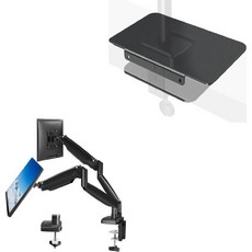 모니터암보강판 책상 마운트 유리 받침대 고정용 보호 스탠드 상판 MountUP Dual Monitor Stand Mount for Glass Desk유리 데스크용 데스크 보강판