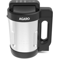 AGARO Elite 수프 메이커 1리터 자동 블렌딩 및 가열 6가지 사전 설정 조리 기능 구리 모터 스테인리스 스틸 블레이드 회색