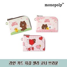 (착한가격)_라인 캐릭터 카드 지갑 샐리 코니 브라운 v.4 1P_(AN4116 + 99033)