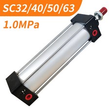 SC 32 40 50 63 보어 공압 공기 실린더 피스톤 75 100 150 200 300 400 500 600 800 1000mm 스트로크 복동, 01 Stroke 50mm, 01 SC32 (Bore 32mm), 1개