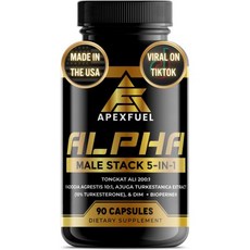 ApexFuel 통캇 알리 500mg 파도지아 아그레스티스 600mg 투르케스테론 250mg 딤 100mg 바이오페린 체력 증가시키는 5in1 비 90캡슐, 1개, 90정