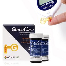 녹십자 글루코케어 혈당시험지 1박스(50매) 혈당검사지 당뇨, 1세트, 1세트