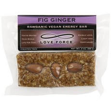 Love Force Rawganic 비건 에너지 바 3온스 149648, Fig Ginger, 3 Ounce, 1개