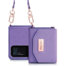 갤럭시 Z플립4 - 키치 지폐 카드 수납 월렛 핸드폰 케이스 + 핸드스트랩