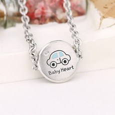 골드캣 심플 붕붕 미아방지 실버팔찌 CH4006, 일반각인, 1개