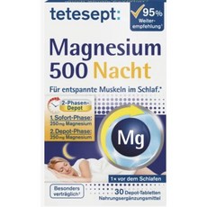 테테셉트 나이트 마그네슘 500 30정 tetesept Magnesium 500 Nacht, 1개