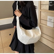 소울린느 빅사이즈 에나멜 가죽소재 크루와상 보부상백 (5colors)