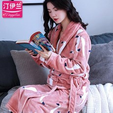 남 여 목욕 샤워 가운 호텔 침실 커플 신혼 가족 양털 누빔 커플 잠옷 두꺼운 플란넬