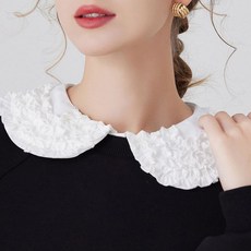 여성 패션 러플 핀턱 포인트 페이크 카라 블라우스 J696