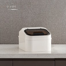 ZZJJC 쌀통 가정용 방충 방습 밀폐 쌀통 항아리 잡곡 밀가루통 저장통 쌀, 5kg-대형-화이트, 1개