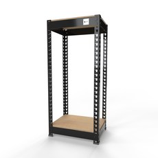 울트라랙 가로40x깊이30x높이90cm 2단 무볼트앵글 조립식앵글 선반 베란다선반 철제선반 가구, 흑색