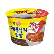 오뚜기 즉석밥 컵밥 매콤낙지덮밥(증량) 간편식 집밥 280G, 3개