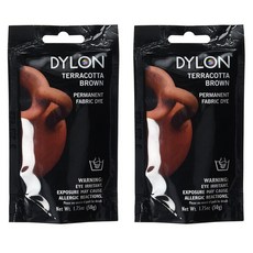 Dylon 다이론 패브릭 섬유 염색약 Terracotta Brown 50g x2