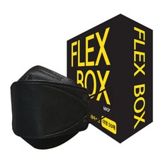 (플렉스박스) 블랙 3D 입체형 국산 MB필터 비말차단 일회용마스크 대형 50매, 1매, 50매입