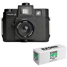 [해외직구]Holga 120GCFN Medium Format Film Camera with Ilford HP5 Plus Black and White Negative Fil, One Color_One Size, 1개, One Color_One Size