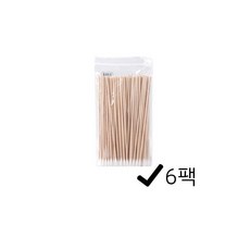 쓰리포 15cm 자작나무 긴 면봉, 100개입, 6개 - 긴면봉