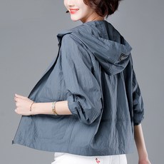 POMTOR 바람막이 집업 점퍼 잠바 여름 후디 자켓 비치 봄 가을 아우터 여성