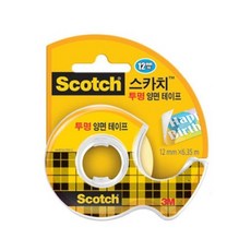 스카치 투명 양면 테이프 12mm x 6.35m, 1개