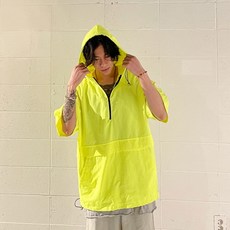 컬러오브사만다 와샤 반집업 후드 바람막이 커플 아노락 반바지 트레이닝세트(상의 하의 별도 구매가능)