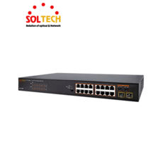 솔텍 SFC516HP-V3 기가비트 POE 16포트 SFP 2포트 POE 광 스위치허브, 1개