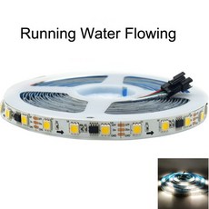 5m WS2811 IC 픽셀 LED 스트립 조명 5050 30/60LED/M 따뜻한 흰색 주소 지정 가능 흐르는 물 흐르는 경마