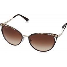 [110볼트] Bvlgari BV6083 203013 브라운/페일 골드 BV6083 라운드 선글라스 렌즈 카테고리 3 S