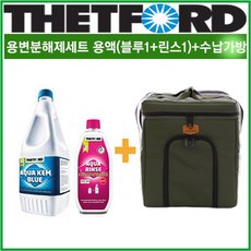 리오아웃도어 피아마 슈퍼캠블루+아쿠아린스 컨센트레이티드 0.75리터+카키k 포타포티가방 캠핑용변분해세트 차박캠핑 노지캠핑, 1개, >.T데포드블루2리터+컨린스0.75리터+345K가방
