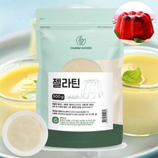 참굿즈 젤라틴 한천 가루 젤리 푸딩 만들기 판젤라틴 500g 1펙