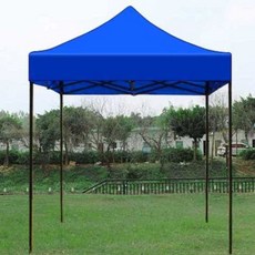 접이식 캐노피 천막 자바라 테라스 차양막 야외, 3x3m 블루