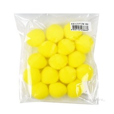 솜방울 솜공 25MM 노랑 칼라솜, 1개